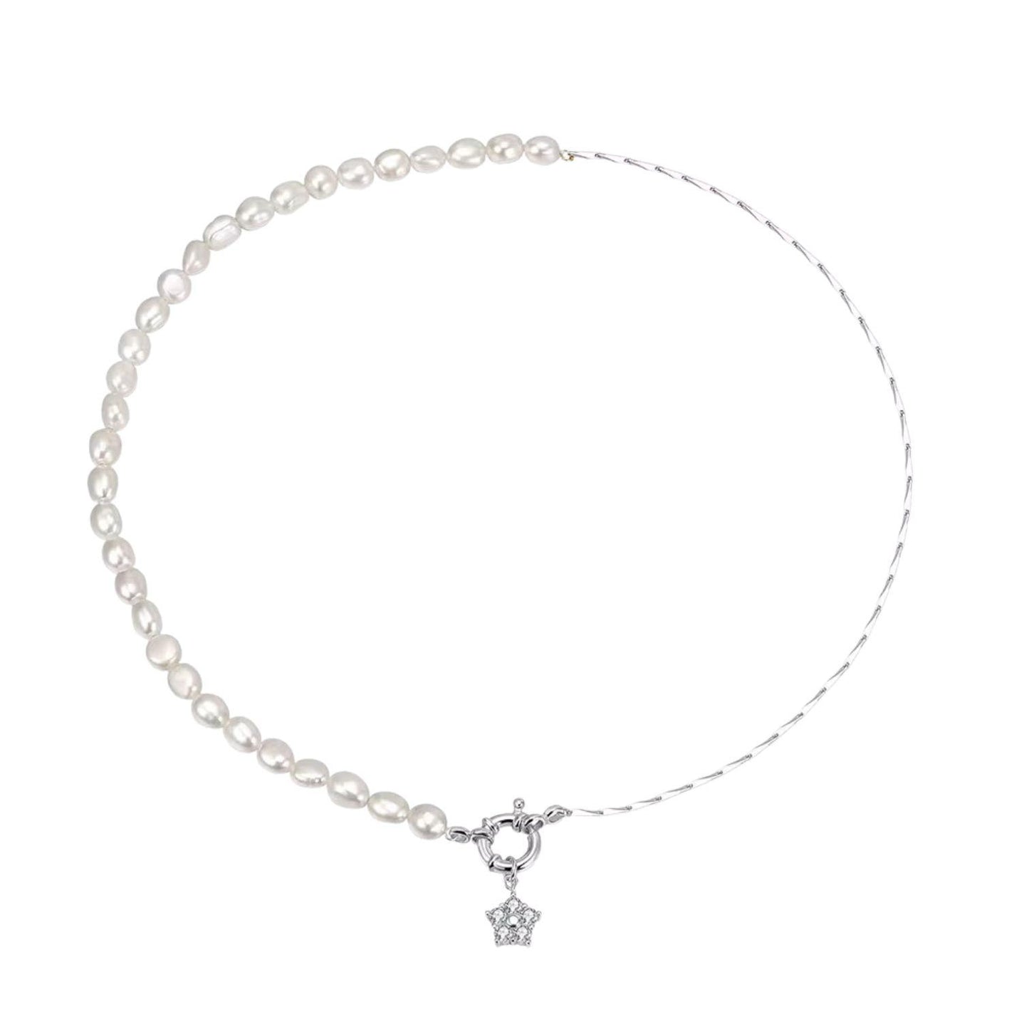 Freshwater Pearl Star Pendant Necklace - GPN92
