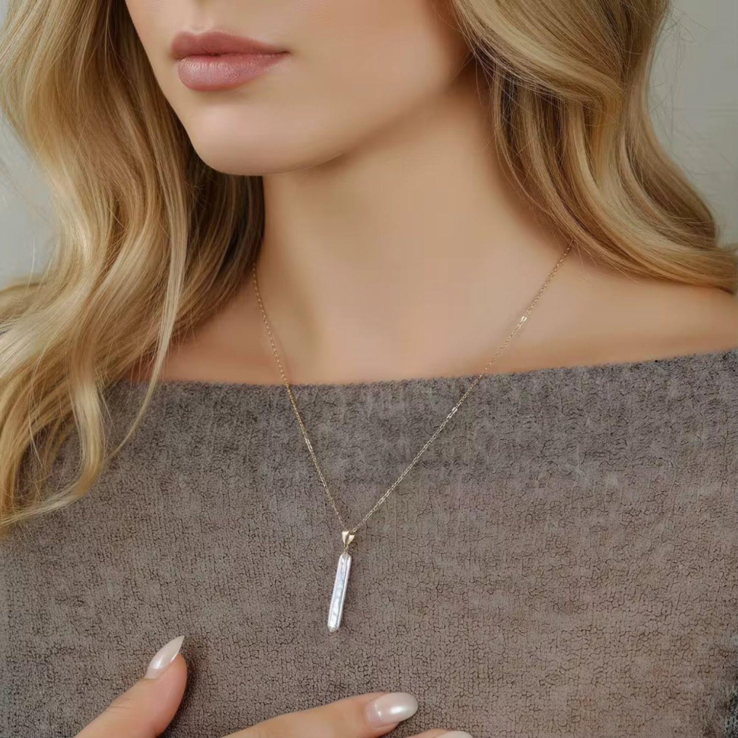 Baroque Freshwater Pearl Pendant Necklace - GPN91