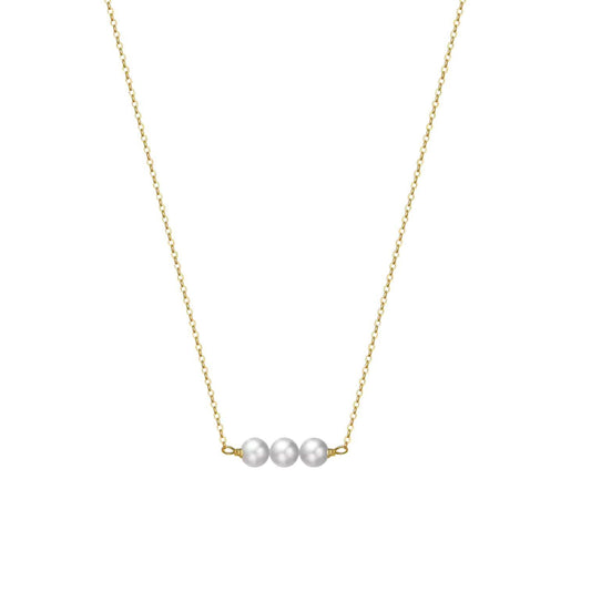 Dainty Three Pieces Pearl Necklace Pendant - GPN20