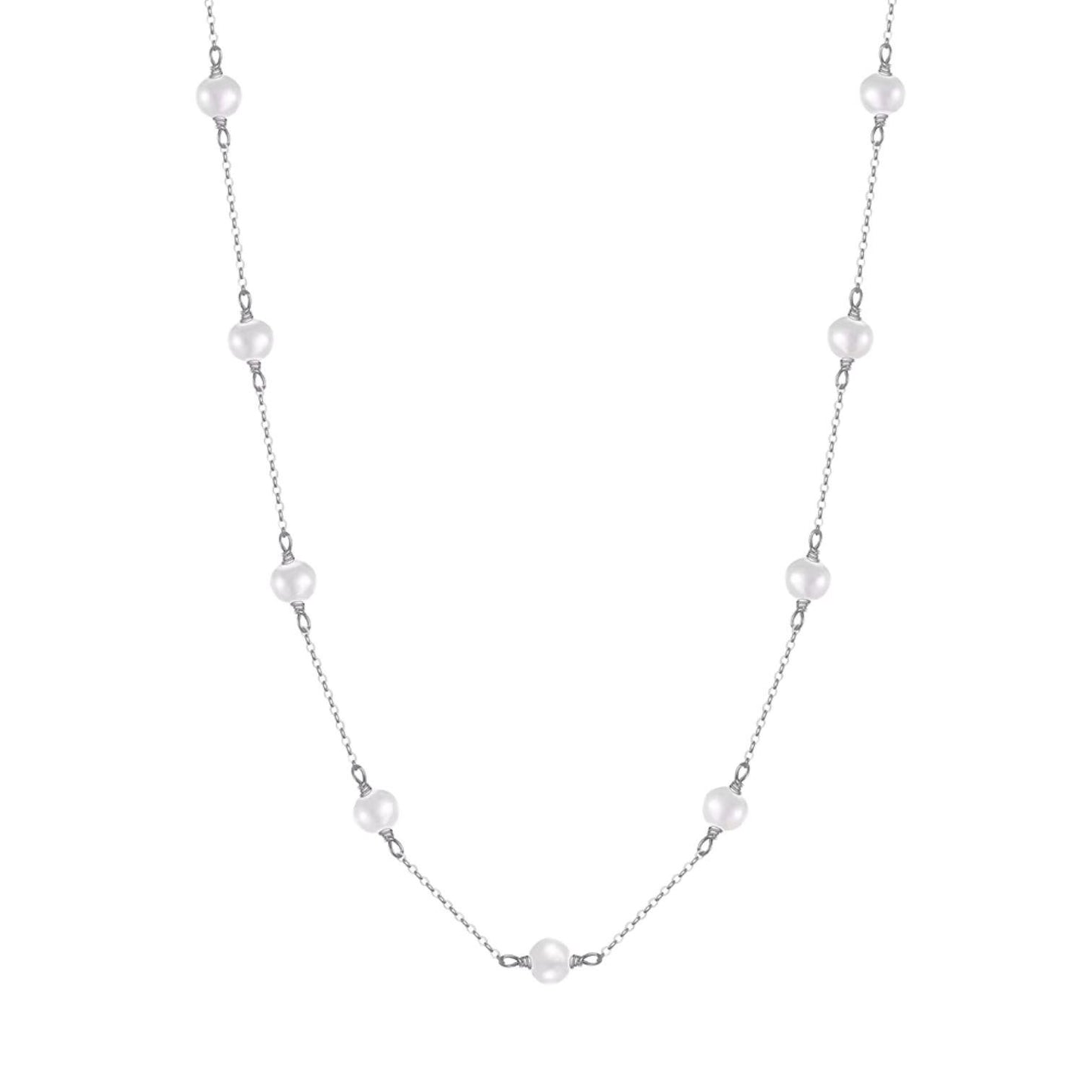 Delicate Natural Freshwater Pearl Choker Necklace - BGPN19