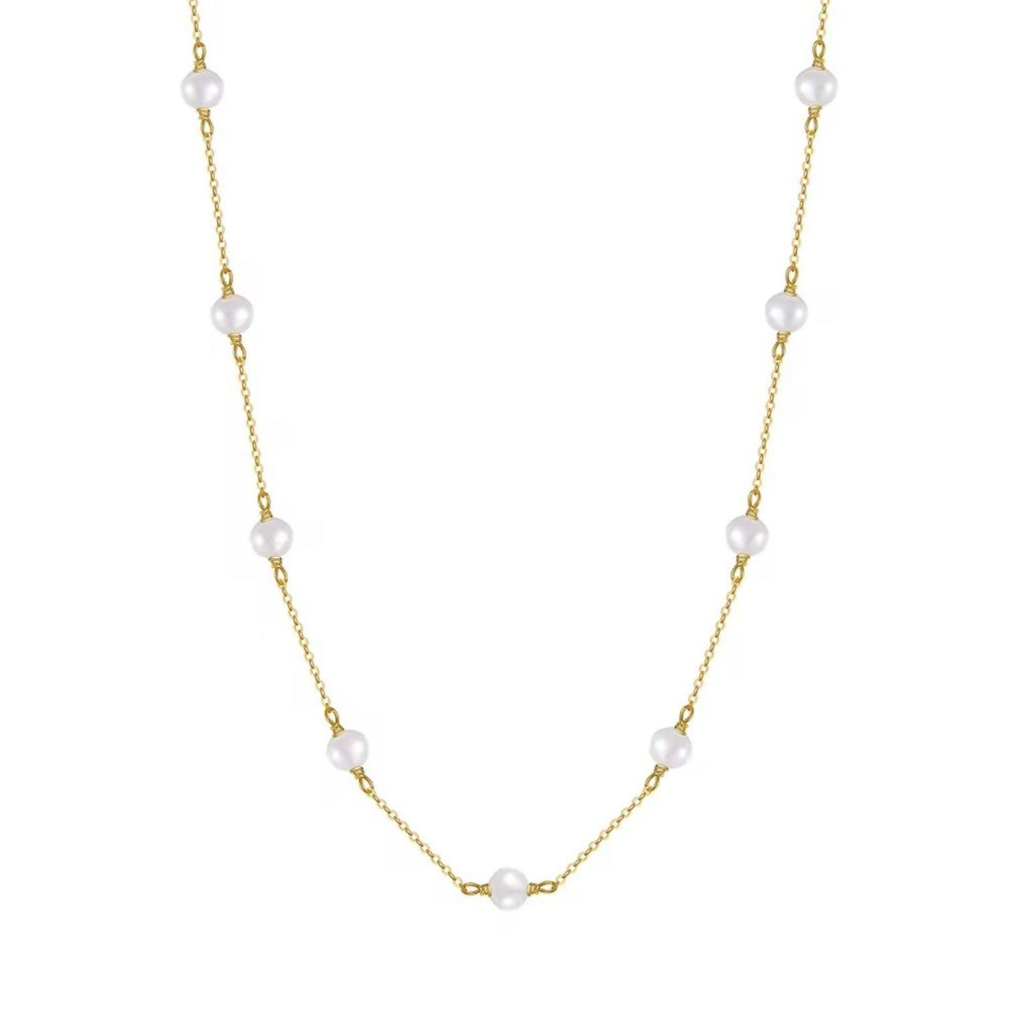 Delicate Natural Freshwater Pearl Choker Necklace - BGPN19