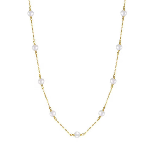 Delicate Natural Freshwater Pearl Choker Necklace - BGPN19