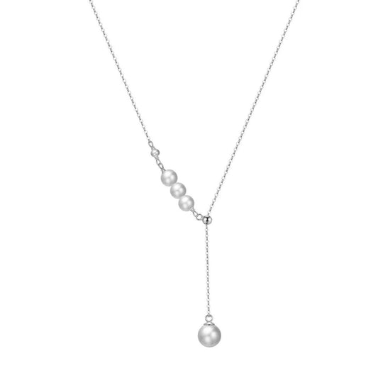 Genuine Fresh Water Pearl Necklace Pendant - GPN18 Silver