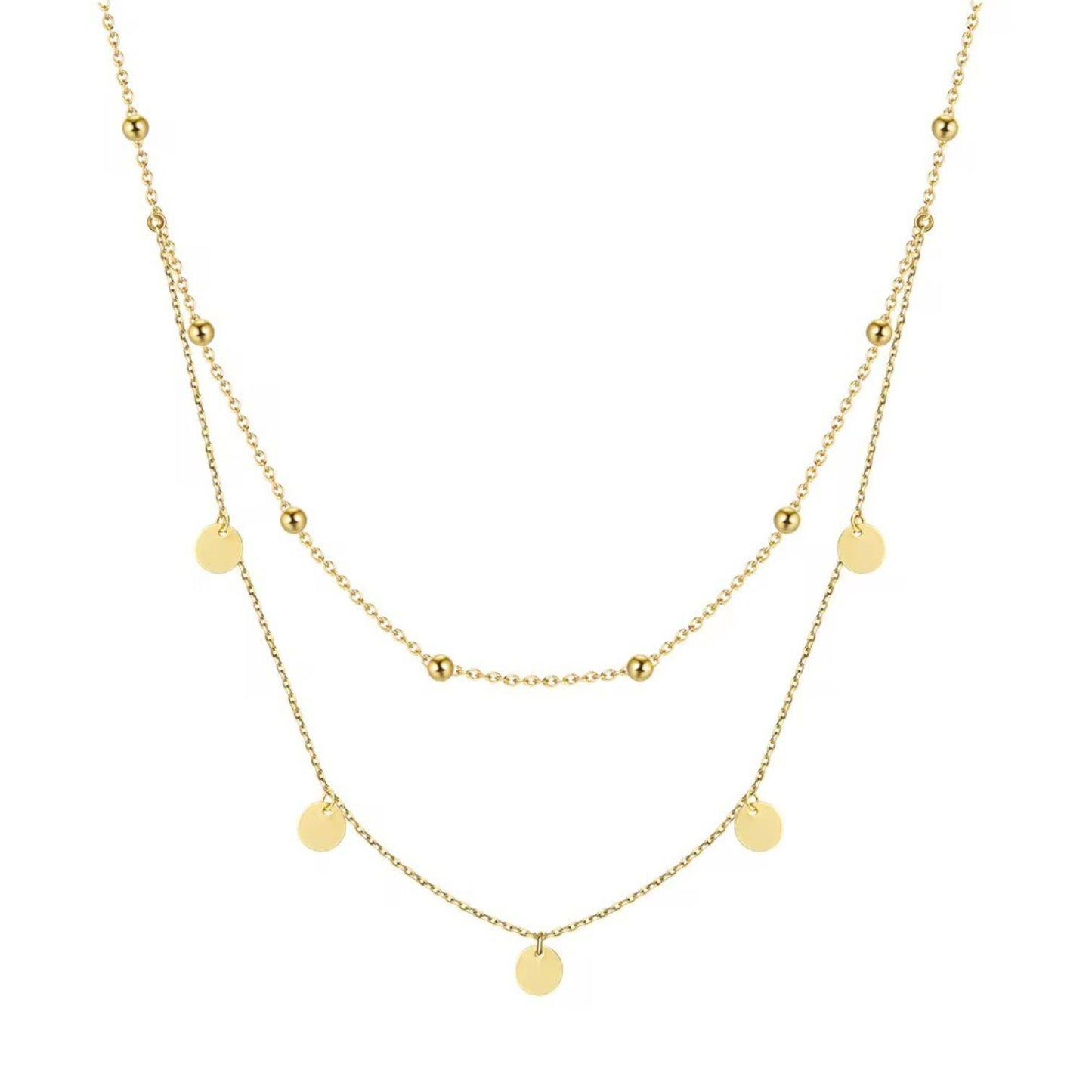 The Coin Charms Layered Necklace - BQN21