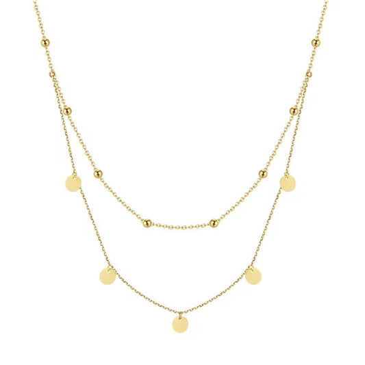 The Coin Charms Layered Necklace - BQN21