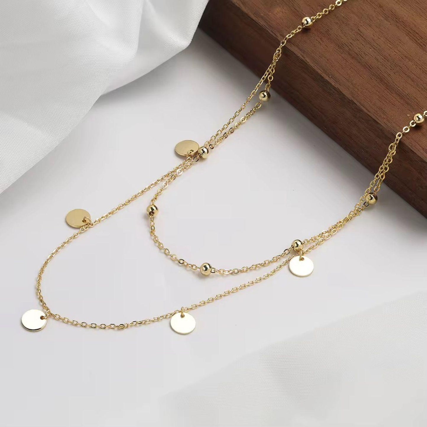 The Coin Charms Layered Necklace - BQN21