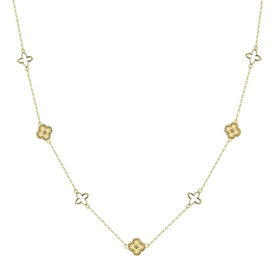 The Filled Clover Bloom Necklace - APN56