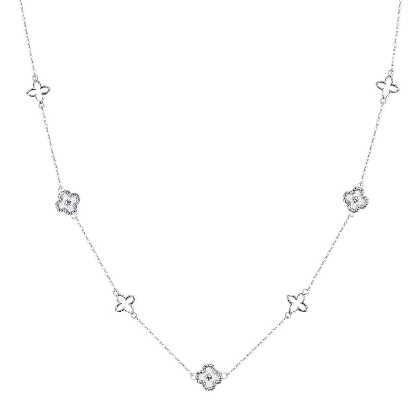 The Filled Clover Bloom Necklace - APN56
