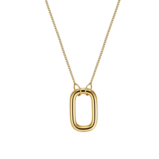 The Geometric Loop Pendant Necklace - GAN09