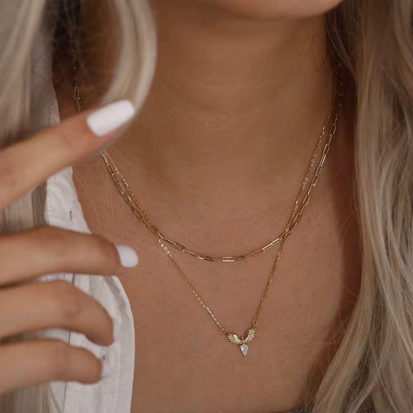 The Wing Choker Necklace - APN54 Gold